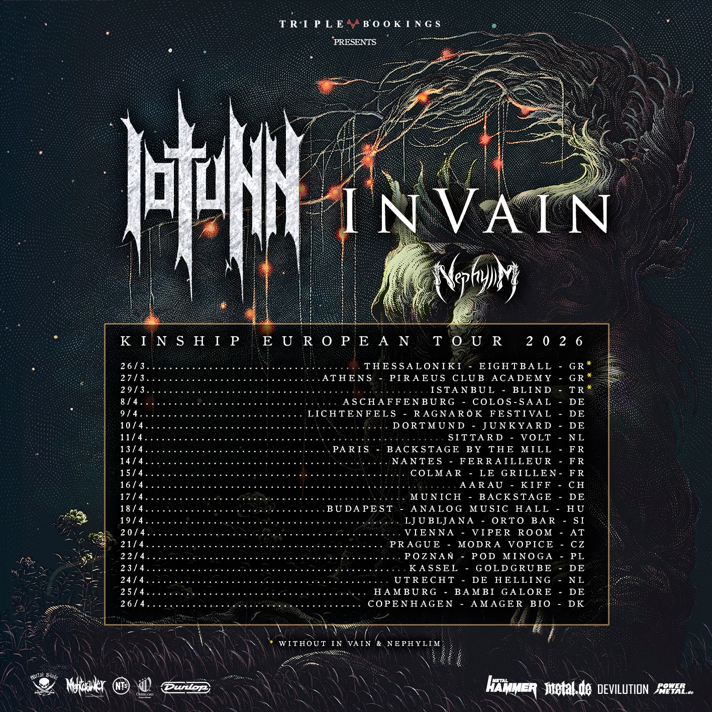 Iotunn Kinship European Tour Poster 2026